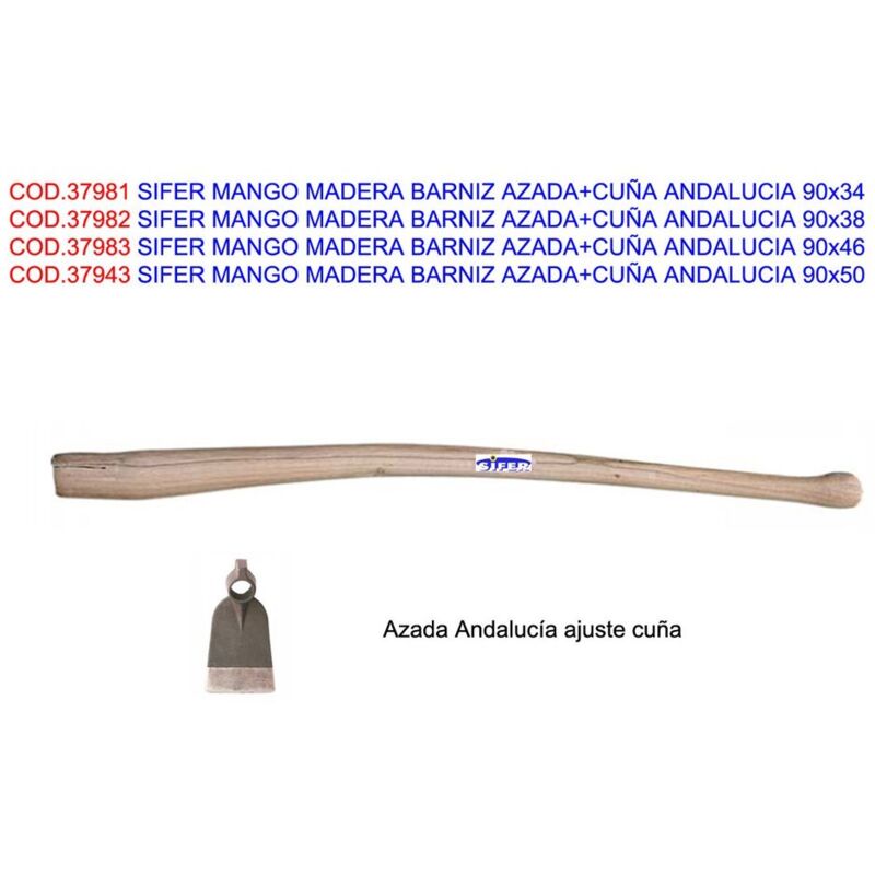 Manche De Houe Bellota M4-900 - Bois Verni - 900mm - Métrique 4 - Qualité Durable