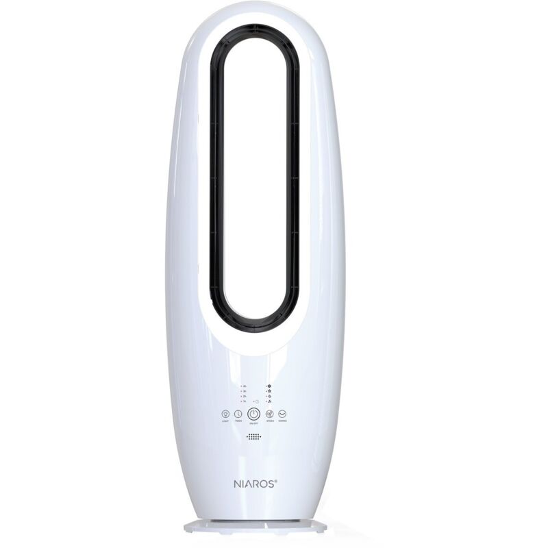 Ventilateur Tour Sans Pales - Avec Télécommande - 3 Vitesses Rotation A 60 Ventilateur Refroidisseur Air Pour Maison Et Bureau 96643127