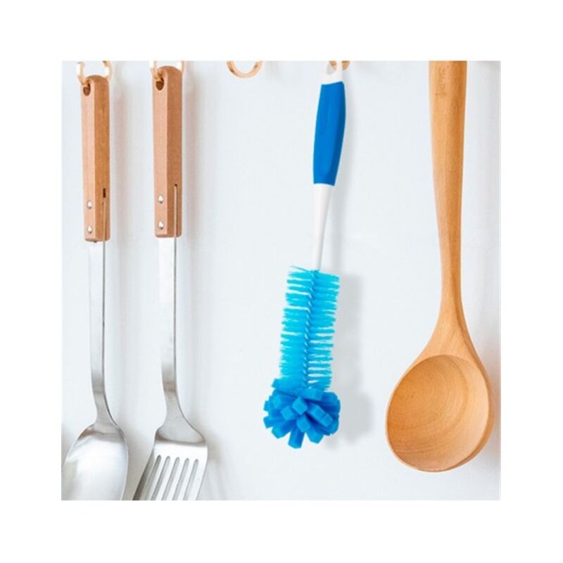 Brosse Nettoyage Bouteilles Sodastream WUSJCOF - Poils Durs + Éponge Douce, 35cm, Idéale Verre Et Plastique DUO