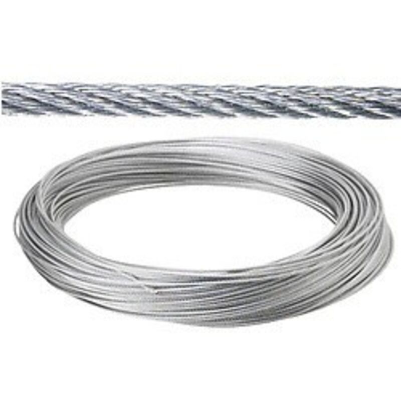 Câble galvanisé 8 mm. (rouler 100 mètres) Pas d'élévation