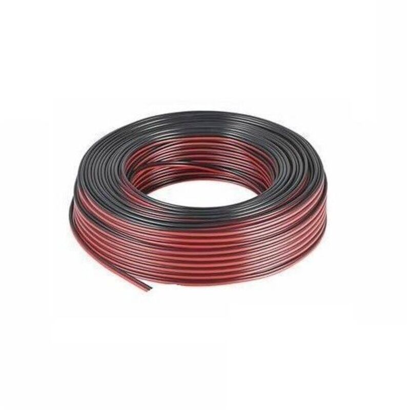 Rouleau de câble parallèle AUDIO rouge et noir 2x1mm 100 mètres GSC 3902905