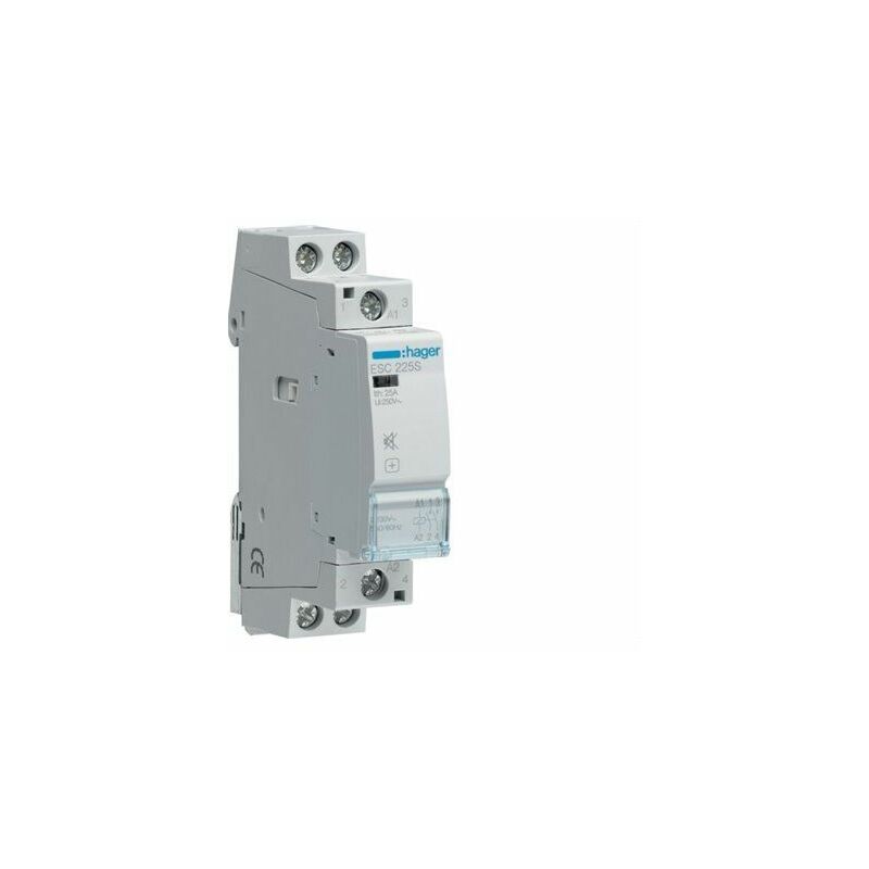 HAGER ESC225S Contacteur silencieux 25A 2NO 230V