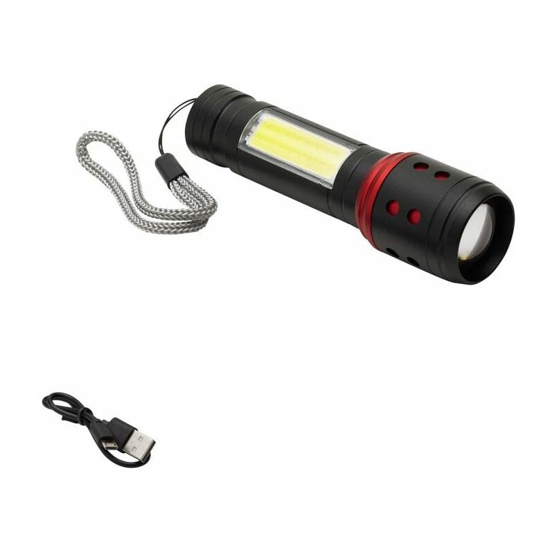 Lampe Torche Led Rechargeable Zoom 5 W. 300 + 150 Lumens