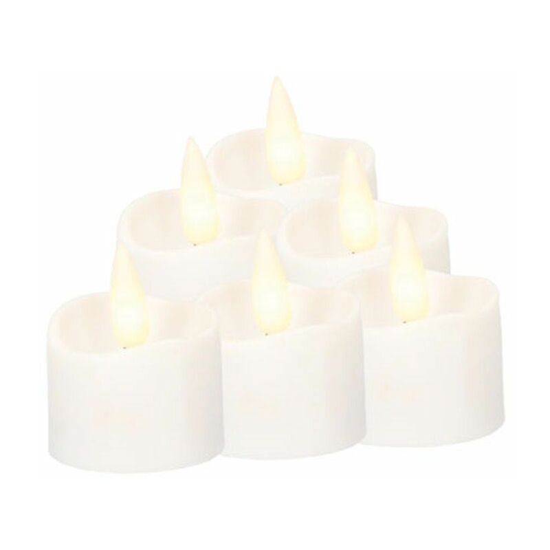 Pack de 6 bougies LED décoratives 36mm
