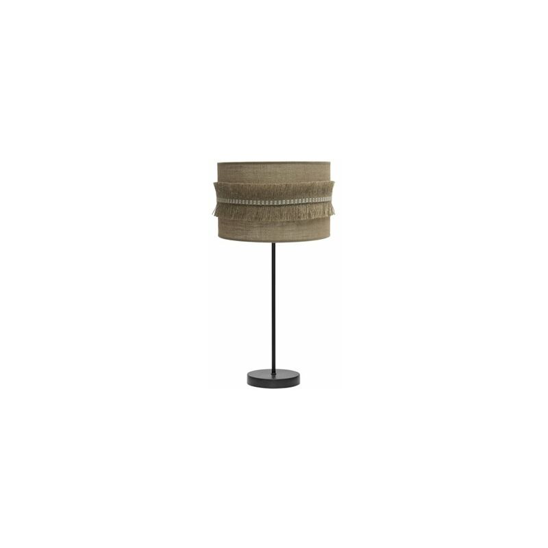Grande lampe design cylindrique noir et argent 96,5 cm