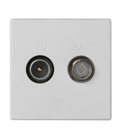 Double Prise Antenne SCHWAIGER - 3 Trous, 2 Prises F + 1 Prise CEI - Pour Satellite/TV - 2 DB - Fabriqué En Allemagne