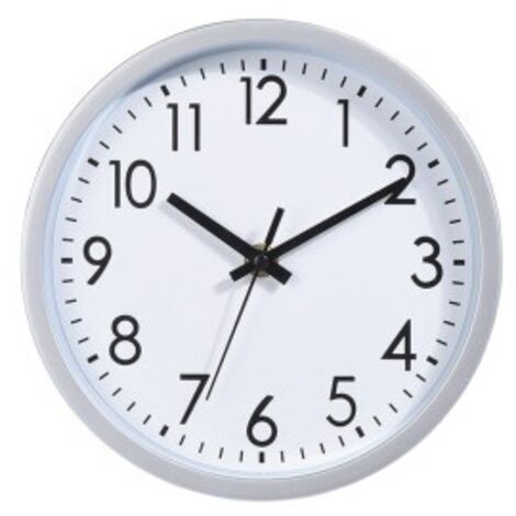 Horloge murale ronde couleurs assorties – Fond blanc Ø20x3,8cm – Chiffres noirs pour lecture facile – Design moderne pour maison et bureau