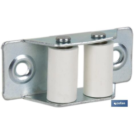Attaches de câble en métal avec rouleau en nylon 31x65 mm