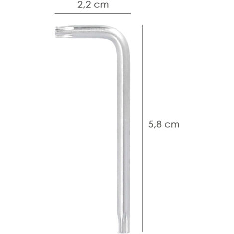 Clé Torx T20 Inviolable 2 Pièces - Forme L En Acier Chrome-vanadium - Pour Réparations Auto, Vélo, électroménager