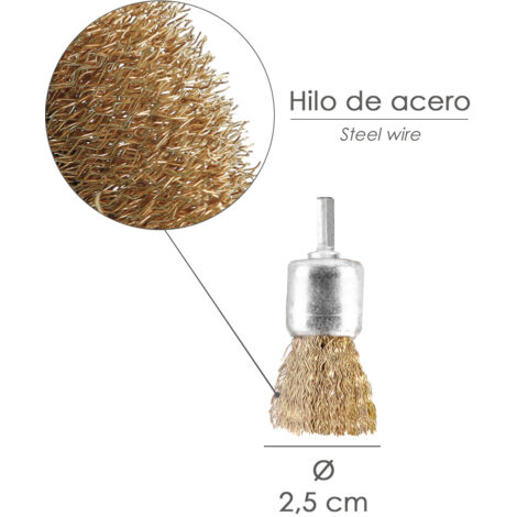 Brosse Rabot Mondelin - Fil Acier Laitonné Dur - Réf. 863260 - Neuf Sous Emballage