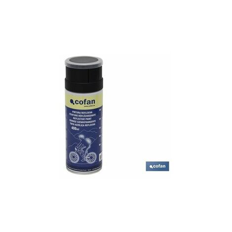 Cofan – Peinture réfléchissante acrylique 400ml – Spray avec microsphères de verre – Pour objets visibles dans l'obscurité