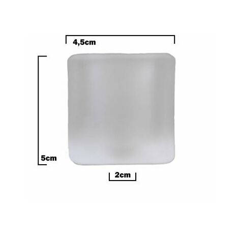 Abat-jour en verre carré MATE MINICUBO 4,5x5 cm avec une ouverture de 2 cm