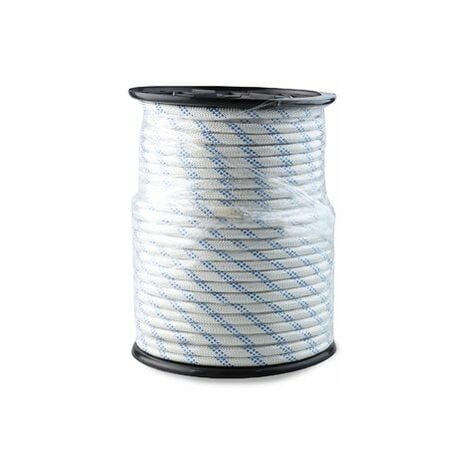 Corde nylon tressée 12mm x 100 mètres bleu