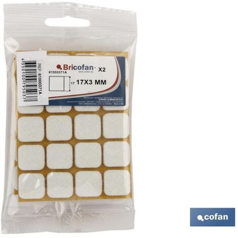 Blister De 2x12 Pcs Feutre Carré Marron 22x22x3 mm