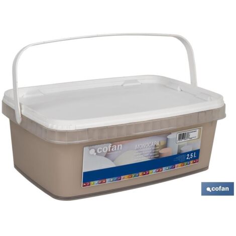 Peinture plastique monocouche pierre moyenne 2,5 L (1/4)