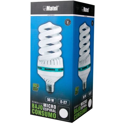 Ampoule à lumière froide matel spirale micro e27 13w basse consommation