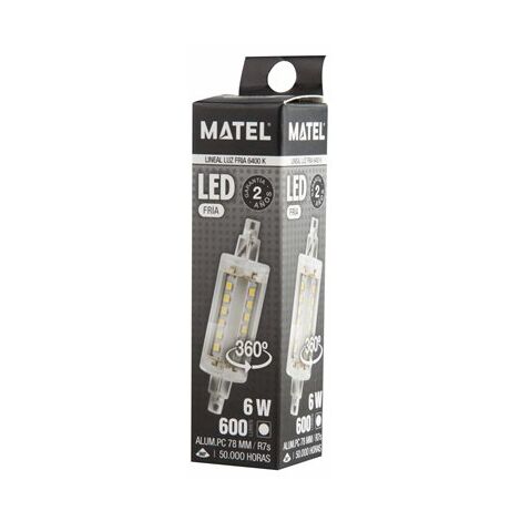 Ampoule led linéaire Matel 78mm r7s 6w froide
