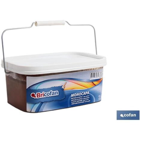 Peinture plastique monocouche marron choco. (2,5 litres) (1/4)