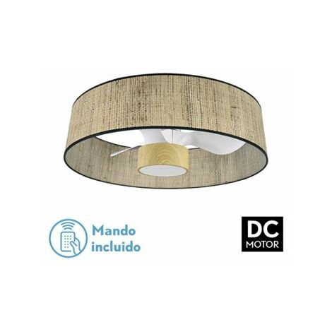 Ventilateur Natasha DC 24 W, ampoules en roseau/hêtre blanc, 70 cm, 2390 lm, 6 vitesses, télécommande 3CCT (1/3)