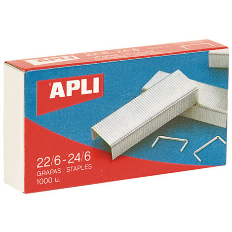 Staples 22/6-24/6 Apli galvanisé pour agrafeuses de bureau