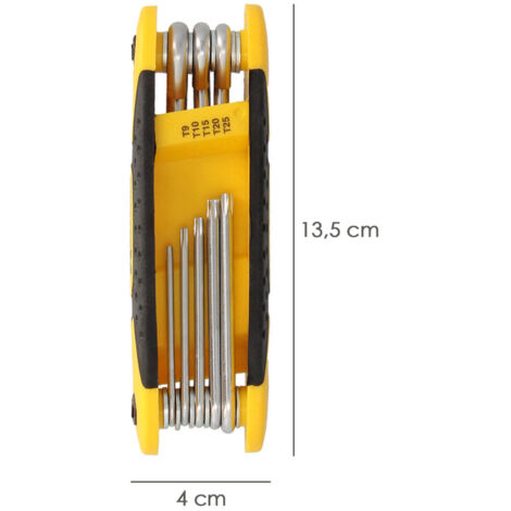 GEARWRENCH Lot De 8 Clés Torx Inviolables Pliantes - Poignée Bi-matière - Modèle 83507