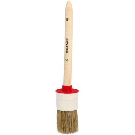 Brico Brosse ronde à poils blancs n°12 (1/3)