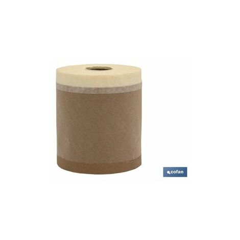 Ruban crêpe + rouleau de papier kraft (10 cm x 45 m)