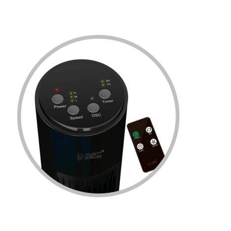 KESSER Ventilateur Tour 90cm Avec Télécommande - Oscillation 90°, 3 Vitesses, Minuterie, Fonction Turbo, Silencieux