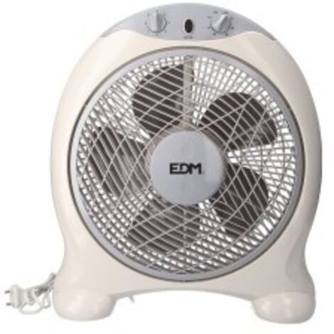 Ventilateur caisson Couleur blanc Gris puissance 45w pales ø30,5cm 38,5x13x46cm EDM (1/4)