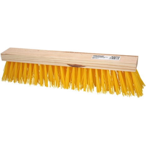 Brosse de balayeuse industrielle en fibre de polypropylène. Support en bois 50 cm. (Sans poignée) (1/5)