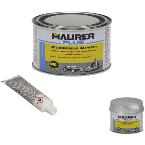 Mastic à La Fibre De Verre APP - Pot De 140 Ml Avec Durcisseur, Neuf Pour Réparations Auto/bateau