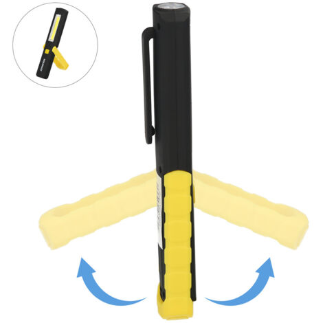 Lampe de Poche Stylo LED de Travail de Secours à Clip Batterie Longue
