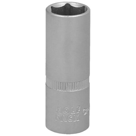 WOLFPACK LINEA PROFESIONAL Clé à douille 1/4" hexagonale longue 13 mm. Profil of 6 côtés. Acier au chrome vanadium, bords arrondis. (1/5)