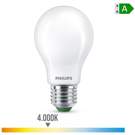 PHILIPS Ampoule Classique LED Ultra Efficace 7,3W 1535lm E27 4000K 6x10,4cm (1/3)