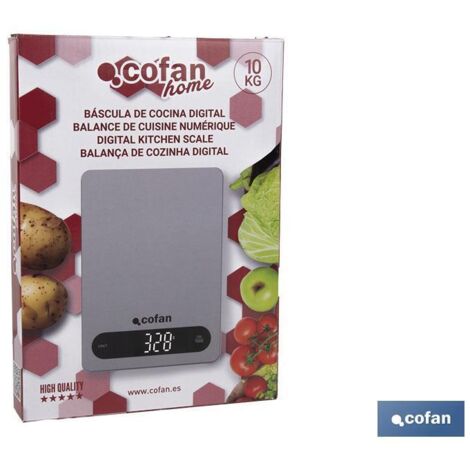 Balance de cuisine numérique 10 kg gris (1/2)