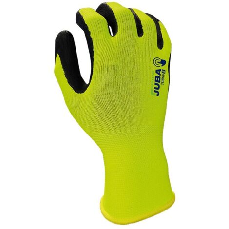Gant arrière haute visibilité Eco-Nit FOAM Taille 11 JUBA – Noir/Jaune Fluo (1/3)