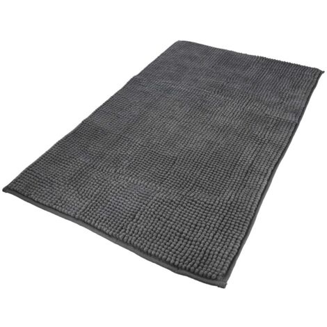 Tapis de bain en chenille de polyester 50x80 cm. Gris. (1/5)