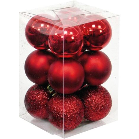 Déco De Sapin Kit 10 Boules De Noël D 4 Cm Bille Doré Pailleté - Feeric