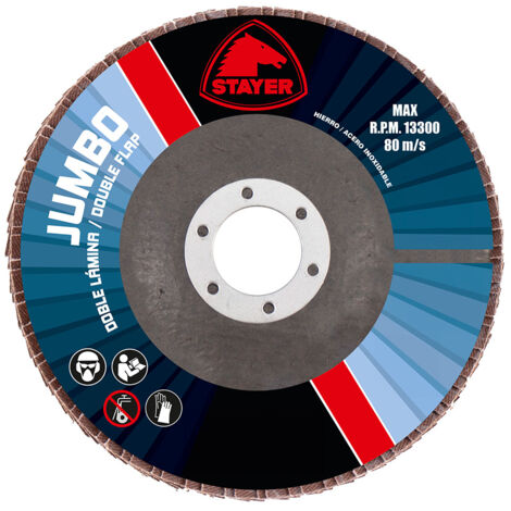 Disque double lame STAYER « Procer » 40 grains pour coupe à sec de l'acier et des matériaux ferreux (13300 RPM) Ø115xØ22mm