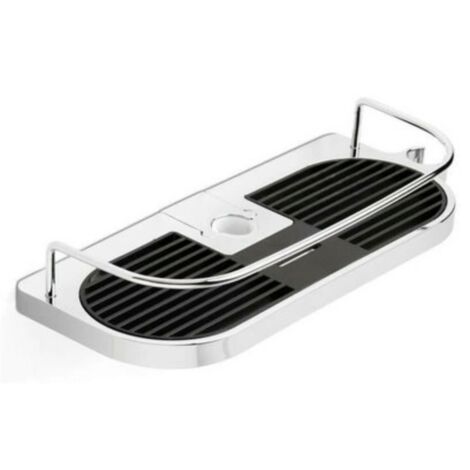 Étagère de douche en coin aluminium argent
