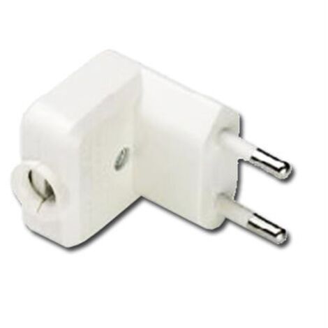 Prise électrique - Fiche Mâle Plate Noire Ou Blanche 2,5A/250V - SA