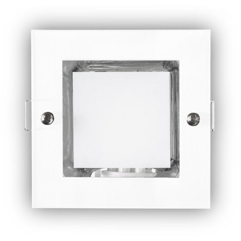 Downlight LED encastrable carré « Mini Down » E27 (ampoule incluse) IP20 7,7x12x12cm coloris blanc