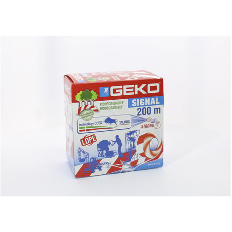 Ruban GEKO Beacon (200m) pour délimiter le passage 70mm x 200m avec technologie taurus, rouge et blanc (1/2)