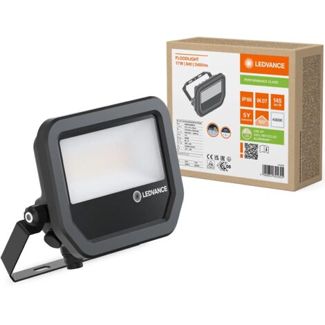 Projecteur LED « Floodlight 20P » (17W 6500K 2400lm) IP66/IK07 15,7x14,1x3,8cm coloris noir (1/4)