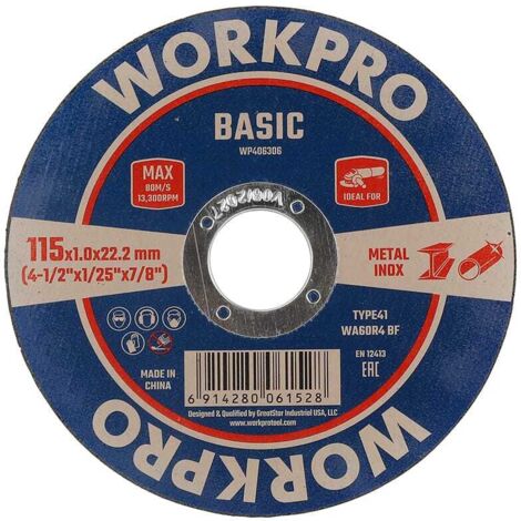 100 Disque De Coupe Pour Métal/t41 ø 115 X 1 X 22,2 Mm (1/2)