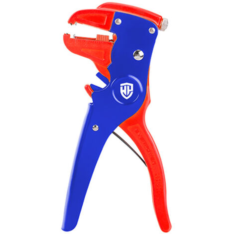 Pince à dénuder automatique « 2 en 1 » pour câbles de 0,2 à 6 mm² (longueur de dénudage jusqu'à 25mm) couleur rouge et bleu (1/4)