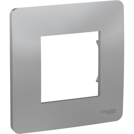Unica Studio - plaque de finition - Alu - 4 postes (NU200830)