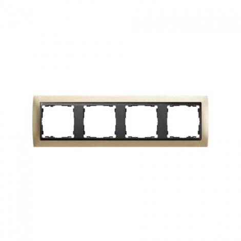 Cadre 4 éléments Blanc Simon 10 - Pour Interrupteurs Et Prises, Style Minimaliste, Installation Verticale/horizontale