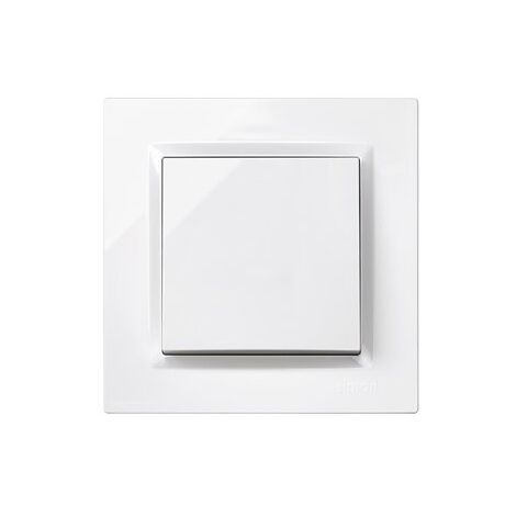 Poussoir blanc "Série 10" en plastique 10A 230V IP20 8,4x4,5x8,4cm SIMON
