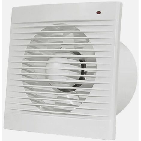 FABRILAMP - ventilateur extracteur d'air de bain carré > pour tubes de Ø 10 cm (15 W, 2200 tr/min, 230 V), couleur blanc